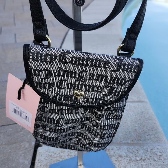 Juicy Couture Black and Gray Crossbody Bag - Picture 1 of 3
